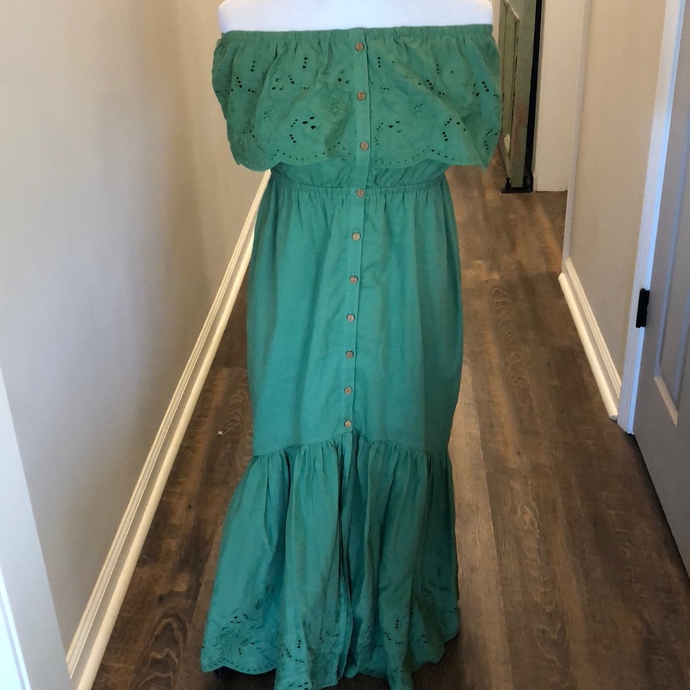 Boutique green maxi dress
